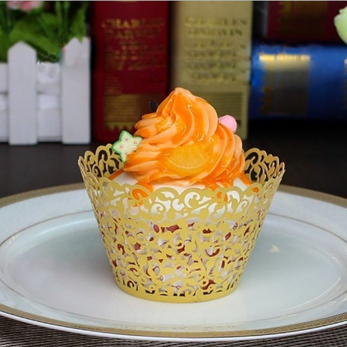 A&S Creavention Vine Cupcake Holders Filigree Vine Designed Decor Wrapper Wraps Cupcake Muffin Paper Holders -... N16