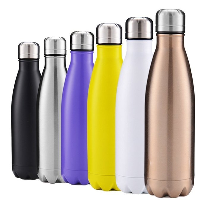Super Modern Vacuum Insulated 17oz Wave Bottle - Double Walled Stainless Steel Water Thermos - Cola Style Hydro... N26