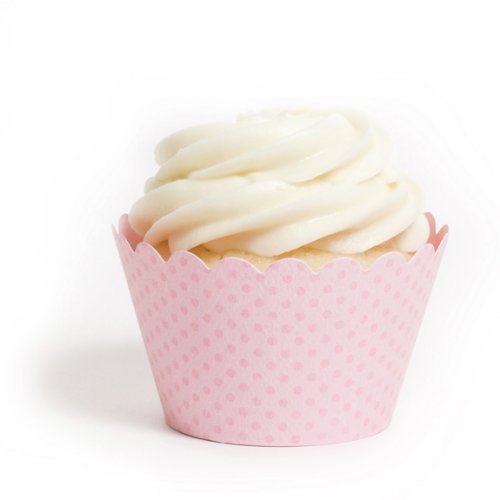 Dress My Cupcake Standard Baby Pink Cupcake Wrappers, Set of 12