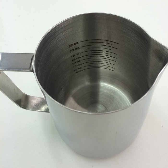 33 oz Stainless Steel Frothing Pitcher with Graduated Interior Markings N5