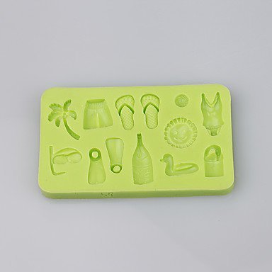 Y&XL&H On The Summer Beach Silicone Chocolate Mold Fondant Cupcake Decoration Sugarcraft Tools Polymer Clay Candy... N3