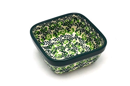 Polish Pottery Ramekin - Square - Irish Meadow