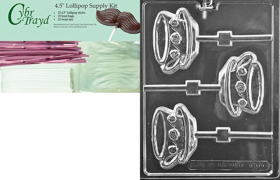 Cybrtrayd D110 Chocolate Candy Mold, Teacup and Saucer Lolly Dads and Moms N11