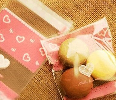 ONOR-Tech 100 PCS Lovely Cute Bowknot OPP Self Adhesive Cookie Bakery Candy Biscuit Roasting Treat Gift DIY Plastic... N43