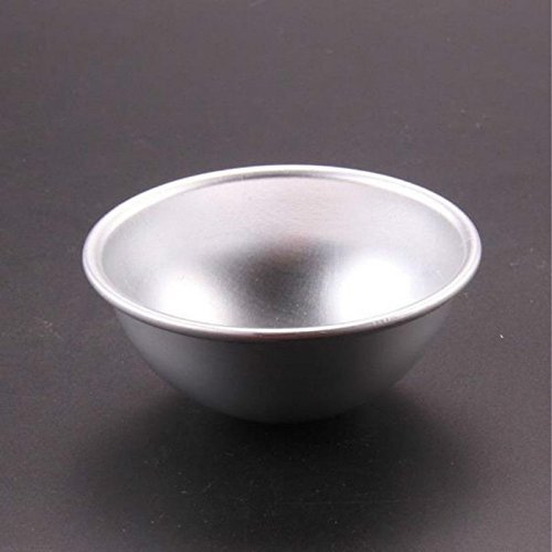 Hot DIY 2pcs 3D Ellipsoid Ball Stainless Steel Sphere Bath Bomb Cake Pan Baking Pastry Mould 2zise (5.5CM) N3