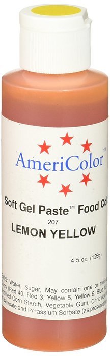 Americolor Soft Gel Paste Food Color, 4.5-Ounce, Lemon Yellow N6