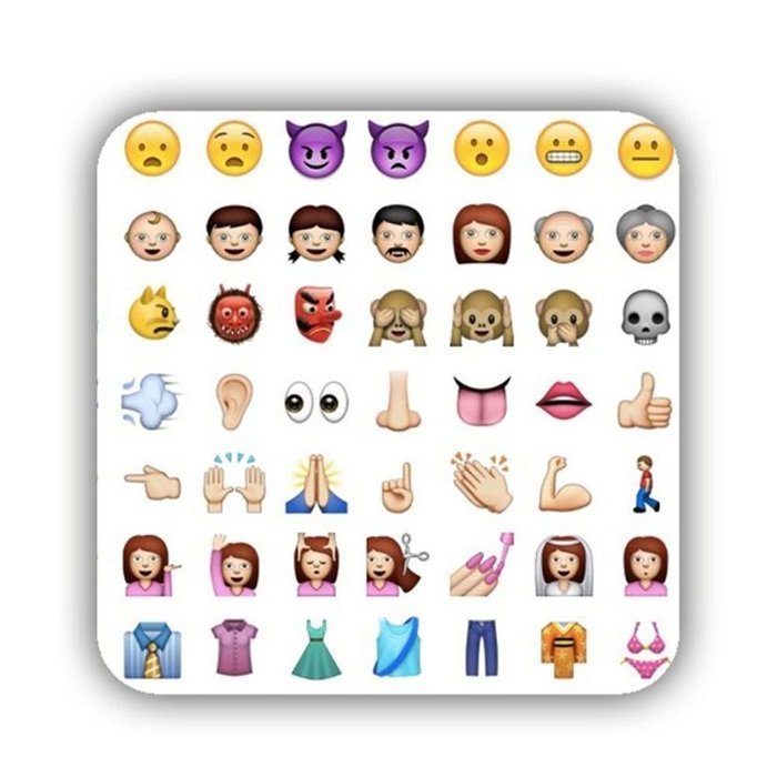 Generic Durable Made By Mdf Printed Emoji 1 Coaster N7