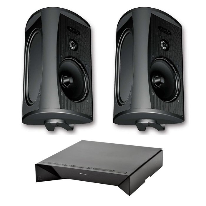 Definitive Technology AW 6500 All Weather Speaker With Bracket Package with W Adapt Wireless Streaming Adapter