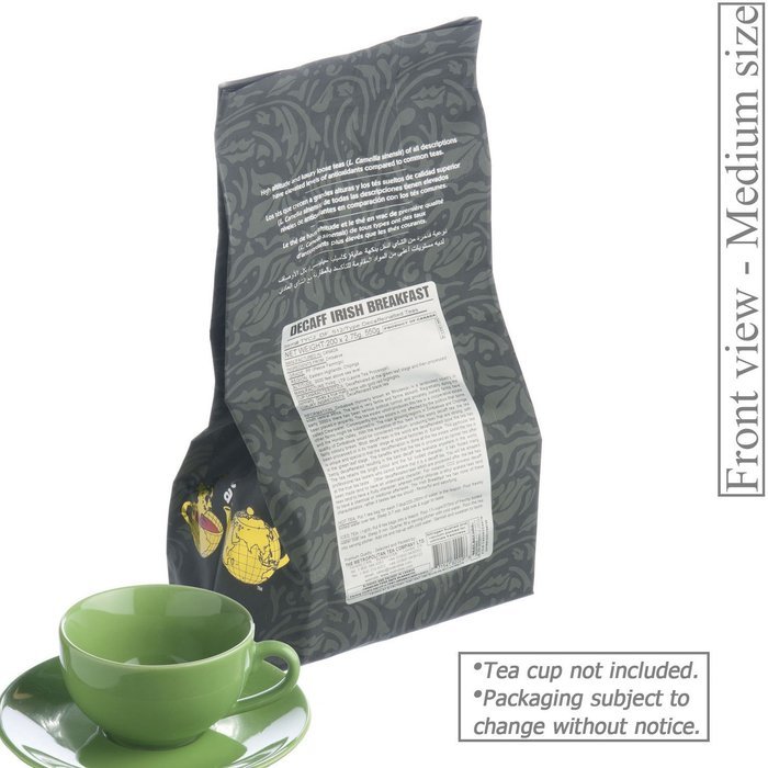 Metropolitan Tea 200 Count Pyramid Shaped Teabags, Decaffeinated Irish Breakfast Tea N5