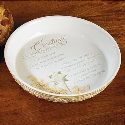 Abbey Press "Christmas is a Journey" Pie Plate - Christian Home Kitchen Gift 55003T-ABBEY