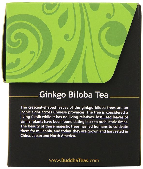 Buddha Teas Ginkgo Biloba Tea, 18 Count (Pack of 6) N4