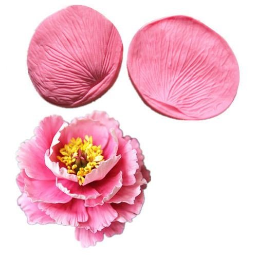 2pcs Rose Flower Petal Shape Fondant Mold Silicone Cupcake Decor Cake Mould New