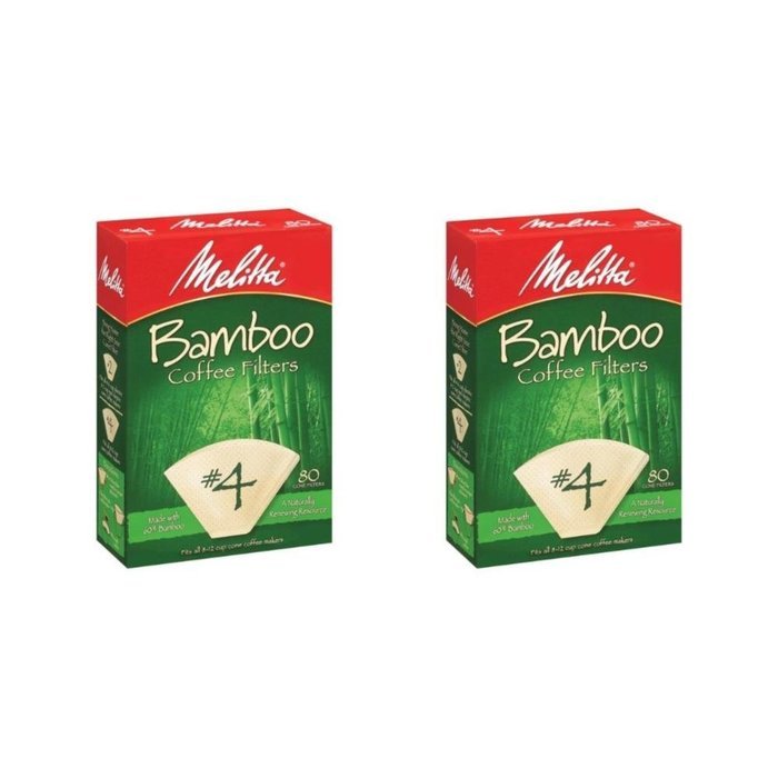 Melitta 63118 #4 Bamboo Filters 80 Count N2