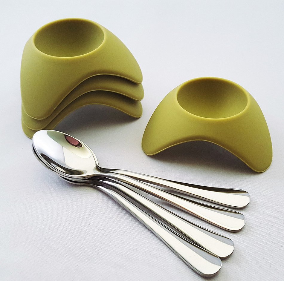 Tea Infuser with Stylish Three Leaf Silicone Handle and Stainless Steel Strainer Ball Filter includes Drip Tray... N12
