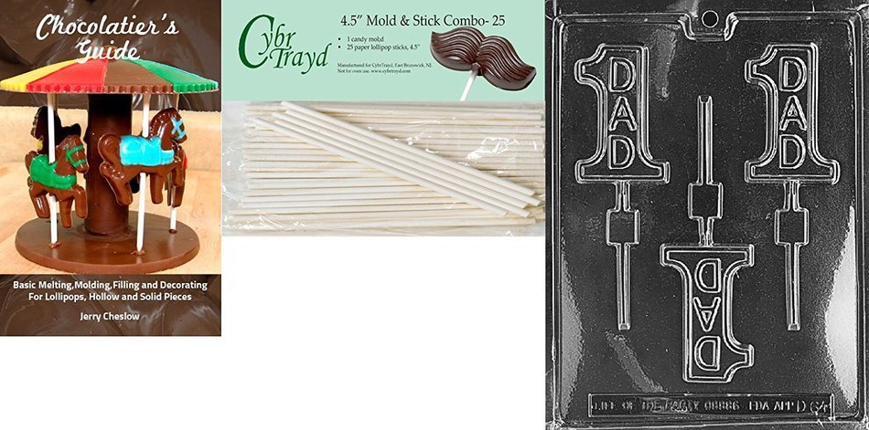 Cybrtrayd D064 Number 1 Dad Lolly Dads and Moms Chocolate Candy Mold N3