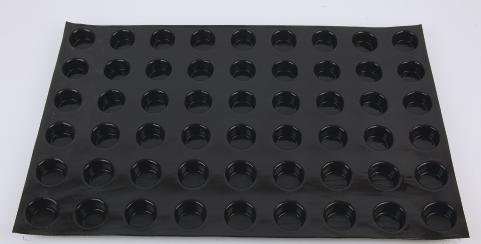 Flexipan Petit-Four 0.74 Oz, 40mm Dia x 20mm Deep (1-9/16" Dia x 3/4" Deep), 54 Cavities
