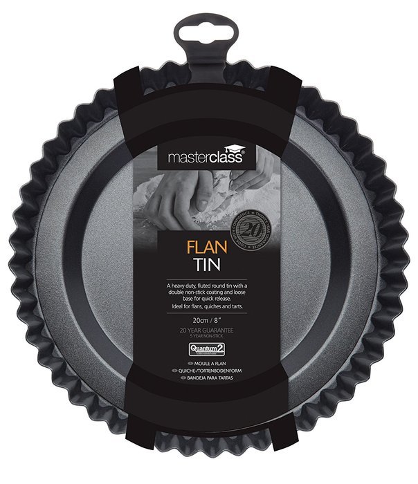 20cm Non-stick Raised Loose Base Fluted Flan Tin N2