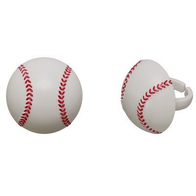 Baseball Cupcake Rings - 24 pc N3