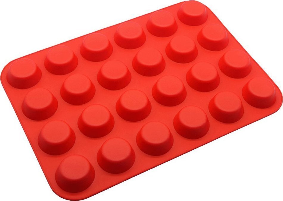 LUXEHOME 24 Cup Non-stick Silicone Muffin Tray & Cupcake Moulds, 2 Per Pack N6