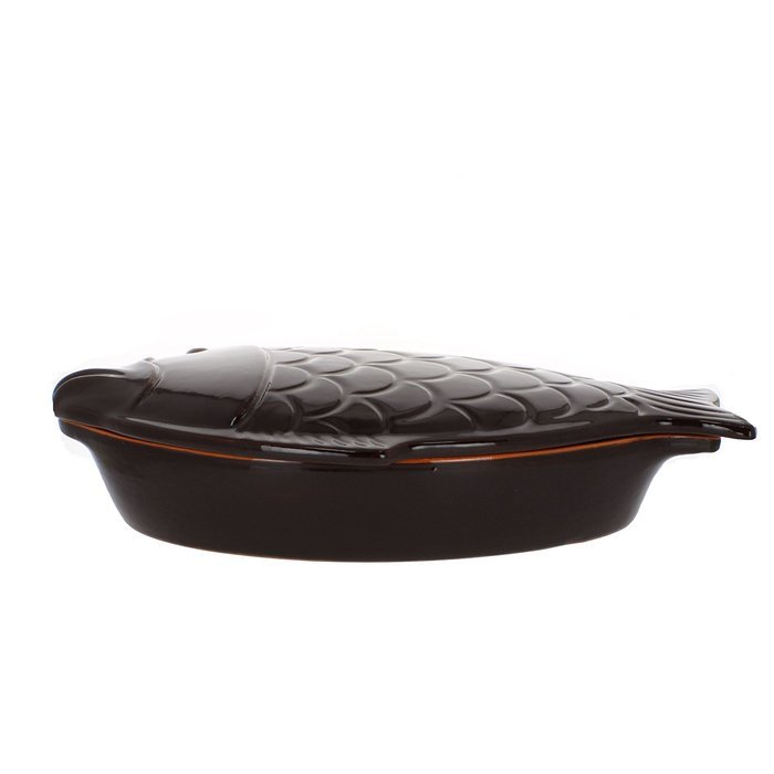 Coli Bakeware CL03-BR--C5 Italian Ceramic Fish Baker Pot, 1.5-Quart, Brown