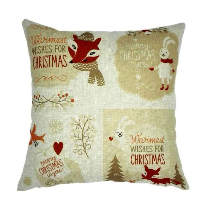 Christmas Pillow Case,Beautyvan Xmas Christmas Sofa Bed Home Decoration Festival Pillow Case Cushion Cover (E) N5
