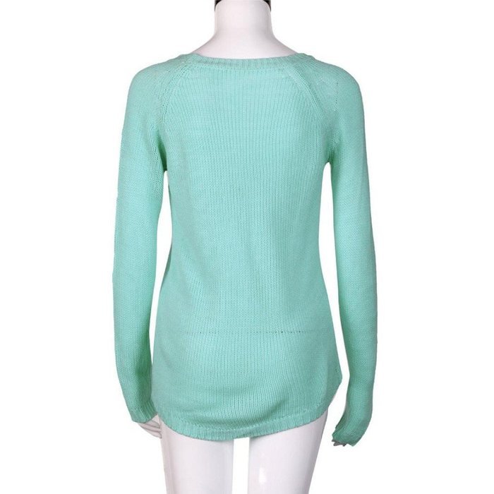 Knitted Sweater,Morecome Women O-neck Long Sleeve Loose Cardigan Jumper Knitwear Outwear N12