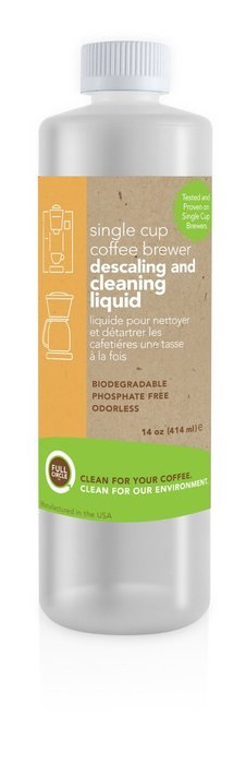 Full Circle Biodegradable Single Cup Brewer Cleaning and Descaling Liquid 14 ounce
