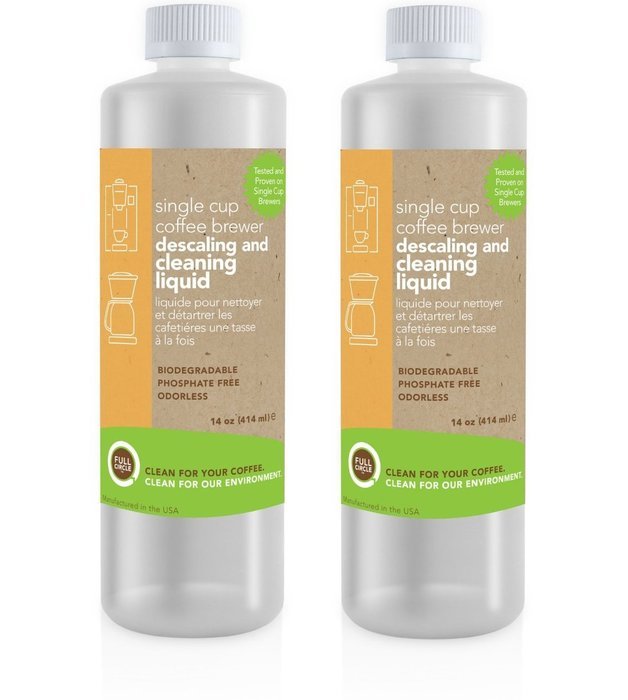 Full Circle Biodegradable Single Cup Brewer Cleaning and Descaling Liquid 14 ounce N2