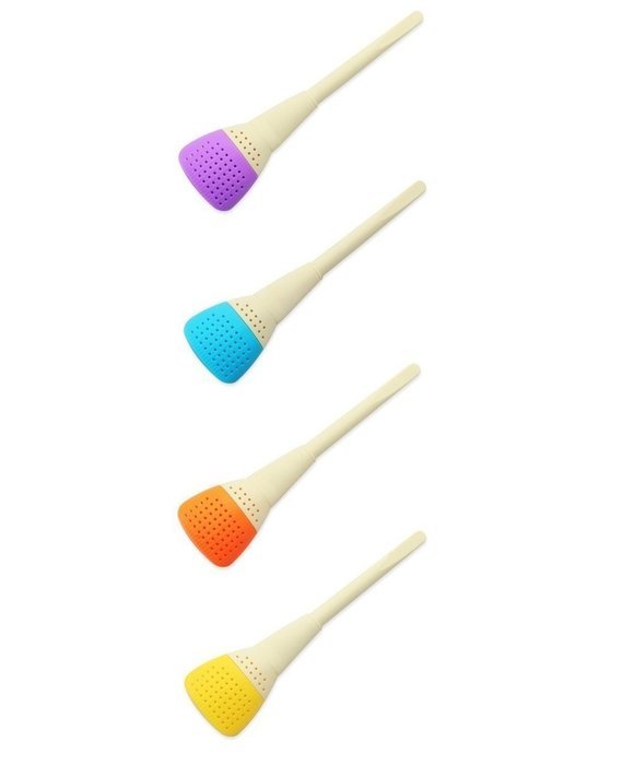 Tuncily Home Silicone Tea Infuser Set of 4 - Colorful & Beautifully Designed Cute Creative Silicone Tea Strainer... N2