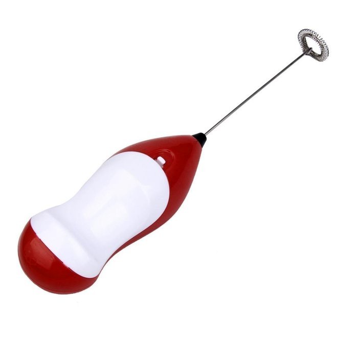 GBSELL Handheld Electric Hot Drinks Milk Frother Foamer Whisk Mixer Stirrer Egg Beater (Red) N7