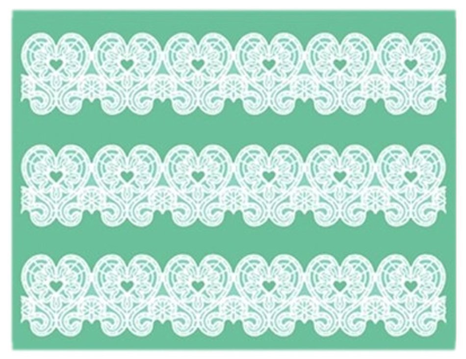 Lesirit Printing Pattern Silicone Fondant Cake Lace Embossed Mold Mat (Leaves) N9