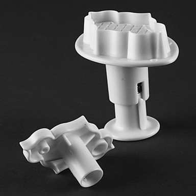 Sher Cloud Shape Cake and Cookie Cutter Mold with Plunger (2 Pieces) N3
