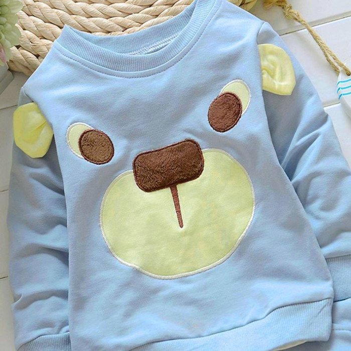 Clothes Set ,BeautyVan Toddler Baby Boys Kids Bear Print Shirt Tops+ Long Pants Clothes Outfits Set (3T, Light... N2