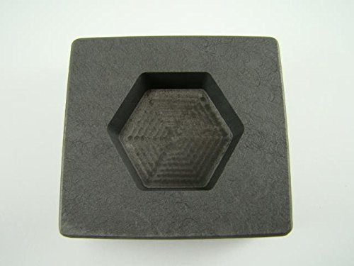 5 oz Hexagon Gold High Denisty Graphite Mold 3 oz Silver Bar Loaf-Copper N2