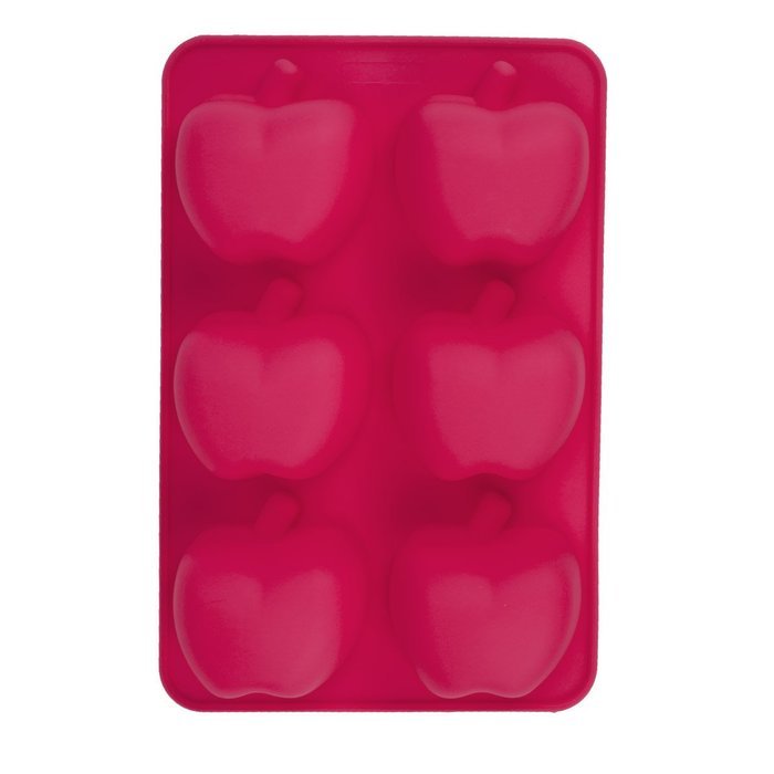 KookieMonsta 6 Apple Design Silicone Cake / Chocolate Molds Baking Cup (Green) (Red) N2