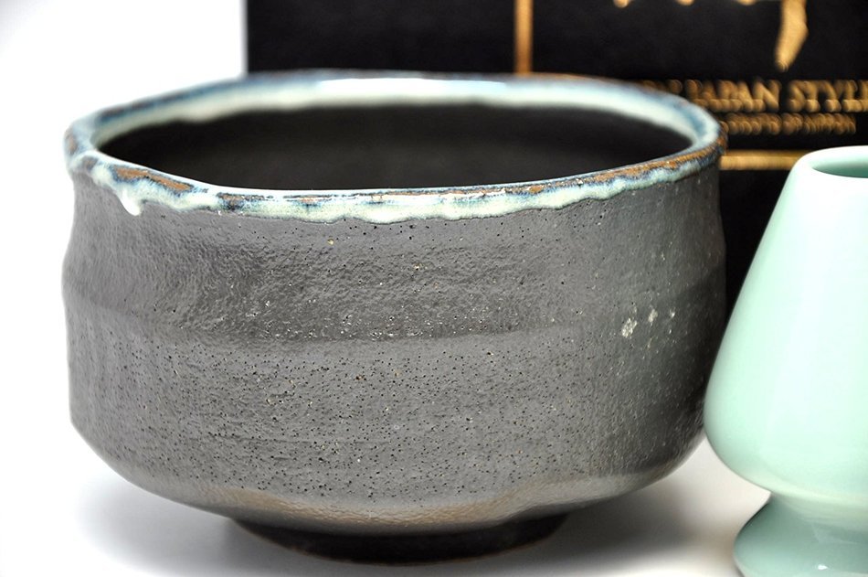 Japanese Mino Yaki ware Matcha Bowl And Tea Ceremony Set Green Tea 12.3 / 12.3 / 7.2cm (4.8 / 4.8 / 2.8inch)[7436]