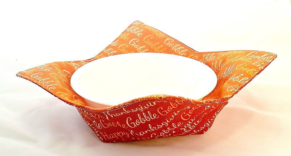 Microwave Bowl Cozy Thanksgiving/Gobble Gobble N2