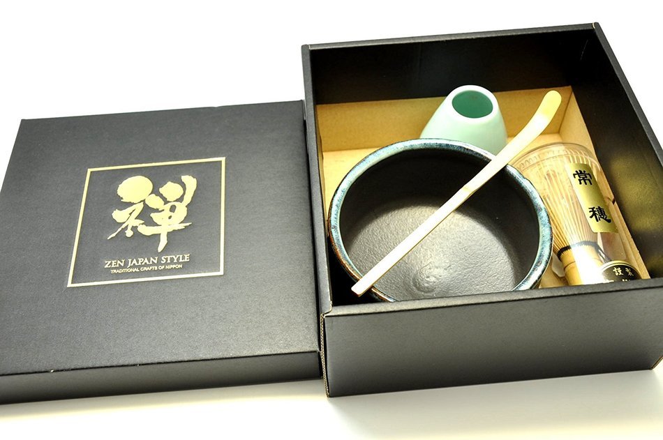 Japanese Mino Yaki ware Matcha Bowl And Tea Ceremony Set Green Tea 12.3 / 12.3 / 7.2cm (4.8 / 4.8 / 2.8inch)[7436] N4