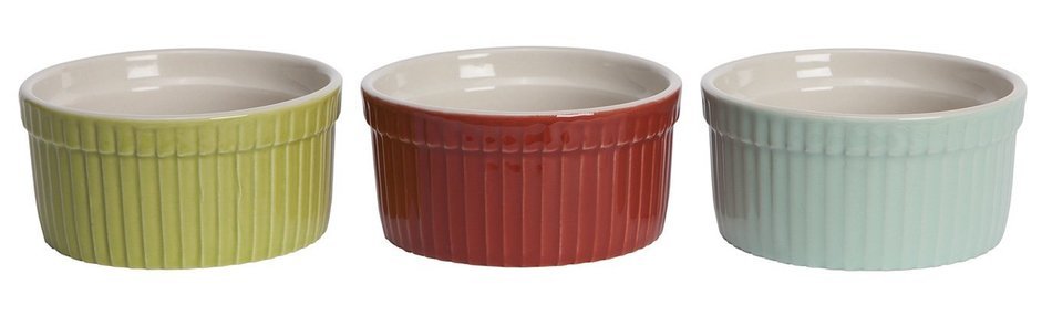 C.R. Gibson QRS-14118 Art of Cooking Porcelain Ramekin Set, Multicolor N2