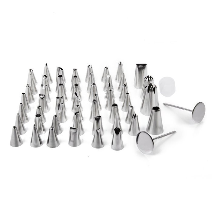 CrazyEve 52pcs 304 Stainless Steel Diy Icing Tools Cookie Sugarcraft Cake Decorating Supplies Pastry Tool Kits N8