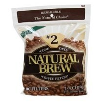 Natural Brew B62103 Natural Brew Cone Coffee Filters, #2 -12x40cnt