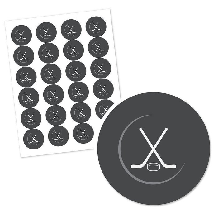 Shoots & Scores! - Hockey - Cupcake Wrapper & Pick Party Kit - Set of 24 N2