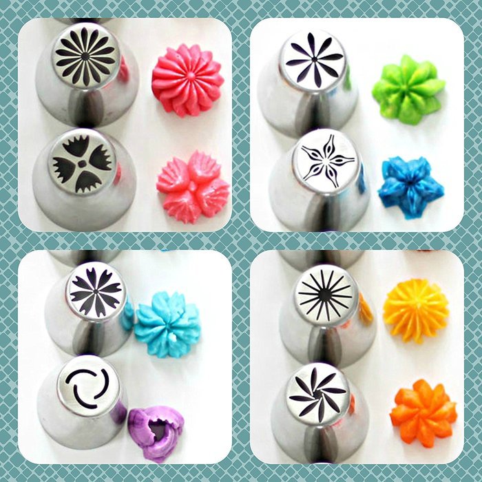 K&S Artisan Professional Quality 56 pcs Russian Piping Tips Set(XLarge 35 tips+20 Piping Bags+Coupler) 304 Stainless... N10
