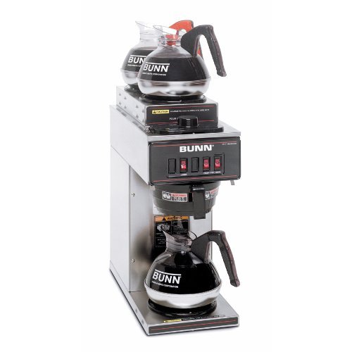 BUNN 13300.0004 VP17-3SS2U Pourover Commercial Coffee Brewer with One Lower and Two Upper Warmers, Stainless Steel