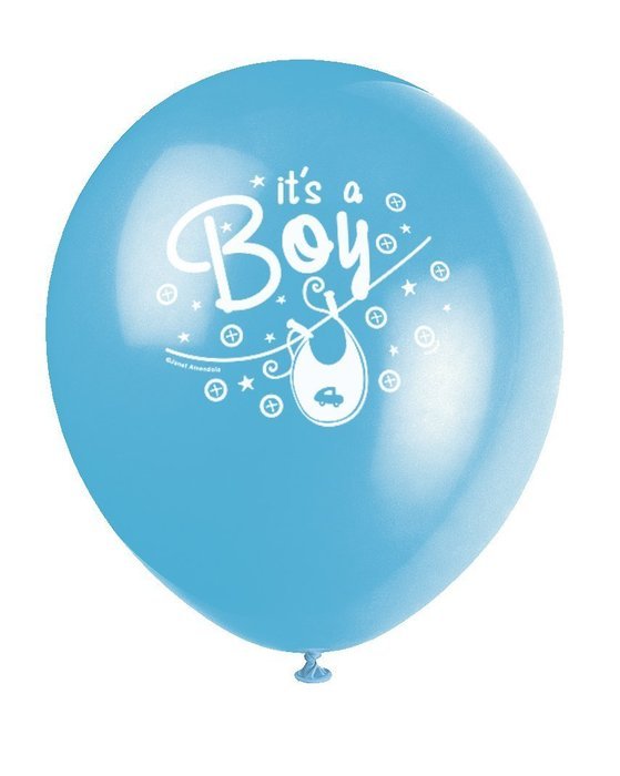 Cardboard Blue Clothesline Boy Baby Shower Cake Bunting Topper N12