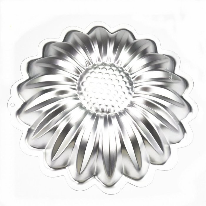TANGCHU Aluminum Alloy Sunflower Shape Cake Pan Cake Decorating Tools 10.63*1.96inch Silver N2