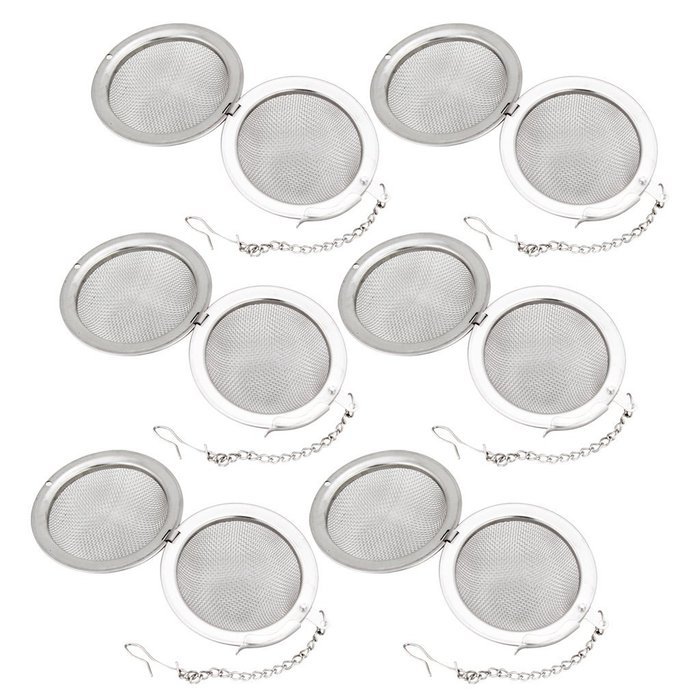 Fu Store 2pcs Stainless Steel Mesh Tea Ball 2.1 Inch Tea Infuser Strainers Tea Strainer Filters Tea Interval Diffuser... N7