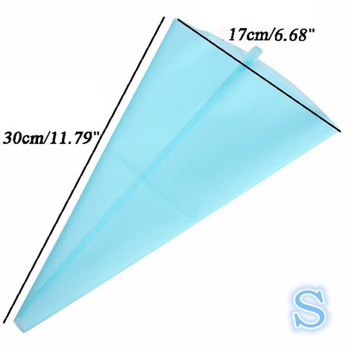 Misula 4 Sizes Icing Bag Set, Silicone Reusable Icing Piping Cream Pastry Bag Cake Decorating Tool DIY N4