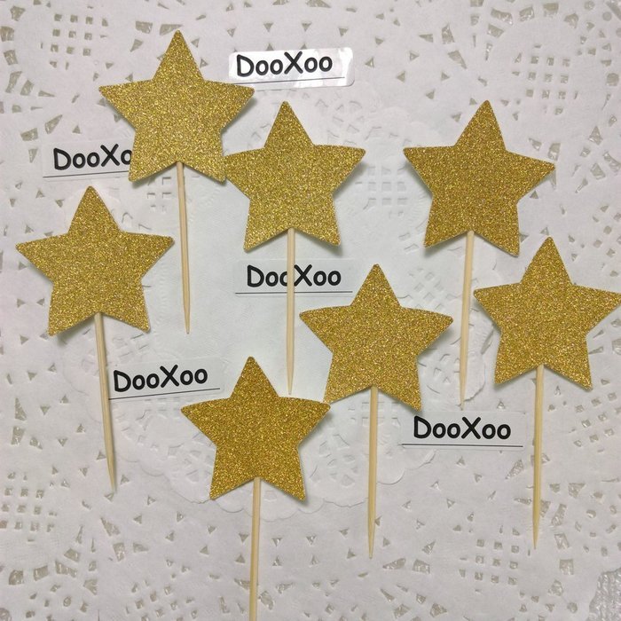 DOOXOO Twinkle Twinkle Little Star Cupcake Toppers Twinkle Star Birthday Star Cupcake Toppers Star Baby Shower... N4