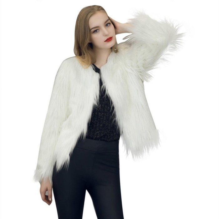 Outerwear,Morecome Womens Warm Faux Fur Fox Coat Jacket Parka Coat N13